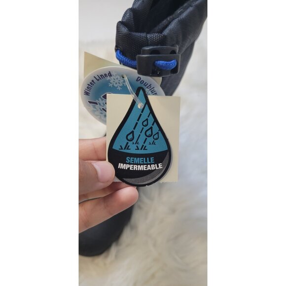 George NEW Kids Black Waterproof Insulated Cold Weather Winter Snow Boots Sz 2 - Picture 7 of 14